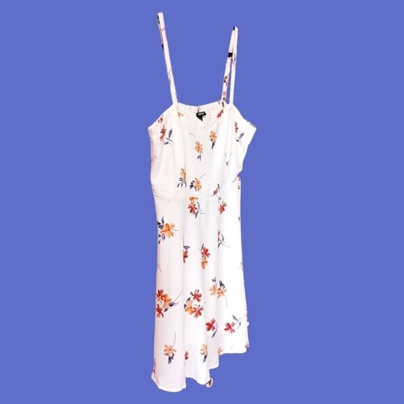 TORRID Women's New Ivory Floral Challis Midi Spring/Summer Tank Dress. - Picture 4 of 15